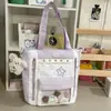 Estilo Coreano Dulce Estrella Dopamina Bolsa para Dolor Alto Aspecto Bloque de Color Estudiantes de Primaria Grados 3-5 Juego de Dos Piezas Mochila