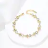 Xuping Moda Lujo Ligero Pulsera de Cristal Sintético Aleación de Cobre Geométrico Redondo Trébol de Tres Hojas Estilo Europeo y Americano Transfronterizo Joyería para Manos Personalización