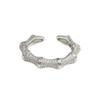 Nuevo Anillo de Bambú de Lujo Ligero Estilo Chino para Mujer Anillo de Dedo Índice de Metal de Bambú con Zircón de Moda de Lujo Ligero de Alta Gama Venta al por Mayor