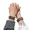 Pulsera de Obsidiana, Nuevo Estilo Chino de Gama Alta Doble Círculo Apilable Pulsera de Pareja Caja de Regalo, Regalo de Lujo Ligero para Novia, Hombres y Mujeres