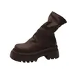 Botas Martin de plataforma alta para mujer, nueva colección otoño/invierno 2026, increíblemente estilosas y populares, con diseño plisado y fruncido, efecto adelgazante y estilo de botín corto