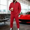 Estación Independiente Transfronterizo Americano Suelto Otoño Delgado Hombres Simple Cremallera Uniforme de Béisbol Traje de Pantalones Deportivos Casuales