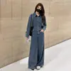 Conjunto de Dos Piezas para Mujer: Top Versátil Adelgazante de Manga Larga + Jeans de Pierna Ancha - Nueva Tendencia de Moda Coreana Primavera 2026