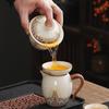 Juego de Té Kung Fu de Lujo Ligero de Alta Gama Kiln Ru 2025 Nuevo para el Hogar Taza con Tapa de Cerámica Tetera Taza de Té Juego