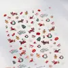 Pegatinas para Uñas de Atmósfera Navideña Color Crema Vintage Ts-3865 Infantil Dopamina Dibujos Animados Serie Navideña