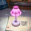 Mini Luminária de Lírio-do-Vale, Lâmpada de Mesa Fofa de Desenho Animado para Dormir, Decoração de Mesa, Luz Ambiente, Enfeite Criativo, Luminária de Cabeceira
