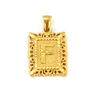 Collar de Letra de Acero Inoxidable Versátil Transfronterizo Europeo y Americano con Oro de 18K para Mujer, Colgante Único Cuadrado Geométrico Hueco, Venta al por Mayor en Stock