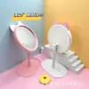 Espelho de Maquiagem Desenho Animado com Pente, Espelho de Armazenamento Multifuncional para Mesa, Espelho de Maquiagem Estilo Ins para Menina Princesa