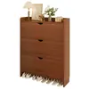 Zapatero ultrafino con puerta abatible para entrada y pasillo del hogar, mueble de entrada pequeño de gran capacidad, zapatero simple a prueba de polvo