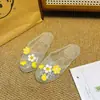 Acessórios para sapatos de gelatina mais quentes da Coreia sapatos furados decoração de sapatos de cristal transparente flor popular DIY flor de sapato fivela de sapato feminino
