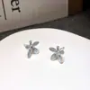 Pendientes de Tachuela de Flor de Esmalte Colorida Fresca y Sencilla con Circonita para Mujer, Pequeños y Dulces, Pendientes Elegantes y Modernos