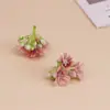 Flor artificial flor de begonia cabeza de flor diy flor hecha a mano tocado para el cabello pasador de pelo floral decorativo simple fresco flor de seda cabeza de flor pequeña