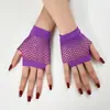 Luvas de performance de malha leve para dedos com vazamento de dedo luvas de verão cos roupa de performance de dança de boate luvas curtas luvas de salto disco