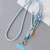 Correa para teléfono móvil para llevar cruzada, diseño original bicolor, multifuncional, uso de tres maneras, personalizada, color block, cadena de teléfono tejida ajustable para llevar cruzada