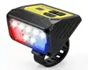 Luzes de bicicleta transfronteiriças, luzes para pedalar à noite, lanterna com display elétrico, luz dianteira de bicicleta, luz à prova d'água para bicicleta de montanha, equipamento de ciclismo, iluminação 0201