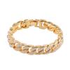 Pulsera de diamantes de hip-hop para hombre, estilo europeo y americano, marca de moda, cadena cubana de 14 mm, suministro transfronterizo al por mayor