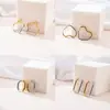 Pendientes Pentagonales Nuevos Transfronterizos Ins Geométricos de Forma Especial de Acero Inoxidable Tendencia Moda Pendientes Poligonales