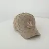 Gorra de Béisbol Bordada con Estampado Completo Retro con Etiqueta M para Hombres y Mujeres, Nueva Gorra con Visera para Primavera y Verano, Protector Solar y a Prueba de Viento al por Mayor