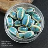 Grânulos cerâmicos soltos semi-acabados pequenos de quatro lados feitos à mão DIY para joias pequenas acessórios de pulseira de grânulos cerâmicos grânulos cerâmicos atacado