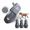 Nuevos zapatos LED para perros transfronterizos, advertencia reflectante por la noche, resistentes al desgaste, transpirables, zapatos protectores para mascotas para perros pequeños y grandes