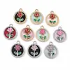 Flor de Prato Multicor Pingente de Pulseira Pingente de Colar Acessórios de Joias Podem Misturar Lote Venda Direta da Fábrica Transfronteiriço