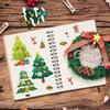 Adesivos de decoração de árvore de Natal vários adesivos de conta de mão criativa de árvore de Natal adesivos decoração DIY personalizada