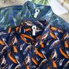 L850 Hawaii Beach Camisa de Flor Masculina Solta Hong Kong Estilo Retro Ruffian Camisa Bonita Jaqueta Masculina Desgaste Masculino