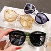 Nuevas y lindas gafas de sol para bebé, estilo vintage, artísticas, de metal, pequeñas, polarizadas en V, con protección solar para los ojos y antiultravioleta.