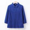Camisa Estilo Novo para Mães, Camisa de Manga Três Quartos para Mulheres de Meia-Idade e Idosas, Blusa Casual Solta com Gola para Meia-Idade e Idosos