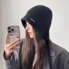 Chapéu de tricô versátil estilo coreano com abas para as orelhas, chapéu de lã estilo japonês com punho pequeno, chapéu quente feminino para outono e inverno, versátil e moderno, com forro de pelúcia