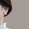 Brincos de camélia estilo Chanel, primavera e verão, brincos de flores com esmalte perolado branco, elegantes brincos sociais retrô de alta qualidade