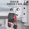 Carrito de compras para personas mayores, carrito de compras para empujar, carrito de compras de ocio para personas mayores, carrito de compras de cuatro ruedas con asiento, carrito de tracción pequeño, carrito pequeño