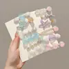 Presilha de Cabelo Infantil Estilo Oceano Concha Meninas Franja Lateral Clipe Para Cabelos Quebrados Tiara de Princesa para Bebê Clipe Bb