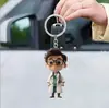 Nuevo Llavero Colgante de Dibujos Animados de Enfermera Médica Lindo Acrílico Plano Transfronterizo Adorno de Regalo Navideño