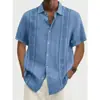 Moda Masculina Transfronteriza Tendencia Verano Camisa de Manga Corta Estilo Hawaiano Camisa Cardigan Casual Holgada Impresa en 3D