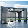 Gazebo Externo Totalmente Automático Australiano, Teto de Liga de Alumínio Elétrico com Palhetas Articuladas Abre-Fecha, Gazebo Totalmente de Alumínio para Vilas