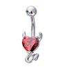 Aliexpress Nuevo Joyería de Piercing Decorativa Diablo Cuidado Anillo para Ombligo Botón del Ombligo Clavo para Ombligo