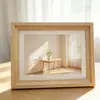 Porta-retrato de mesa de madeira maciça de alta qualidade, suporte de mesa, 6 polegadas, 7 polegadas, 8 polegadas, A4, moldura horizontal, montagem, tamanho grande, criativo, simples, vertical, porta-retrato de exibição
