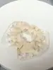 Elástico de Cabelo Scrunchie Listrado com Renda Estilo Coreano para Mulheres, Acessório de Cabelo Suave e Elegante, Elástico de Cabelo Scrunchie Estilo Coreano