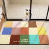 Tapete de Banheiro Retrô Absorção de Água de Vaso Sanitário Secagem Rápida Cortável Antiderrapante Tapete para Pés de Vaso Sanitário Fácil de Limpar Tapete de Chão de Lama Diatomácea