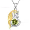 Nuevos Productos Europeos y Americanos Transfronterizos, Moderno y Elegante, Colgante de Éxito Instantáneo, Collar para Mujer, Cadena para Clavícula de Unicornio, Regalo del Día de la Madre