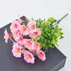 Planta Verde Artificial de 7 Ramas Eucalipto Trompeta Gloria de la Mañana Arreglo Floral para Exteriores Flor Artificial Falsa Decoración Venta al por Mayor