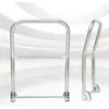 Carro plataforma de acero inoxidable asa plegable asa engrosada y engrosada asa de plástico para carro plataforma reposabrazos asa de carro pequeño