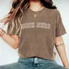 Camiseta de Verano para Mujer Estilo Retro Americano Streetwear Peso Pesado Lavada Desgastada Camiseta Impresa para Hombre y Mujer