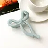 Grampo de Cabelo Elegante Coreano com Laço Novo Estilo Simples Fosco Clip Garra na Parte de Trás da Cabeça Clipe Tubarão Acessórios de Cabelo para Mulheres