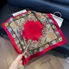 Lenço de Castanha Estilo Coreano Primavera e Outono Lenço Quadrado Fino Feminino Proteção para o Pescoço Lenço Decorativo Lenço para Mãe Lenço Quadrado de Seda Sintética Venda por Atacado