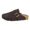 Sandálias femininas sem costas 2026 novo estilo de verão tamancos slip-on de sola grossa para uso ao ar livre
