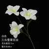 Materiais florais em tons de branco para salões de casamento, móveis para vitrines, adereços de flores de seda para decoração suave, arranjos de flores, marcadores de corredor, buquês artificiais atacado