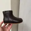 Nuevas Botas de Cuero de Estilo Coreano Simples y Cómodas para Niños, Moda Retro Planas Casuales Botines para Niños y Niñas, Otoño/Invierno 2026