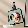 6 Carteras para Monedas con Forma de Perro, Bolsas de Almacenamiento Impermeables con Cremallera de Piel Sintética, Estuches Multifuncionales Mini para Auriculares